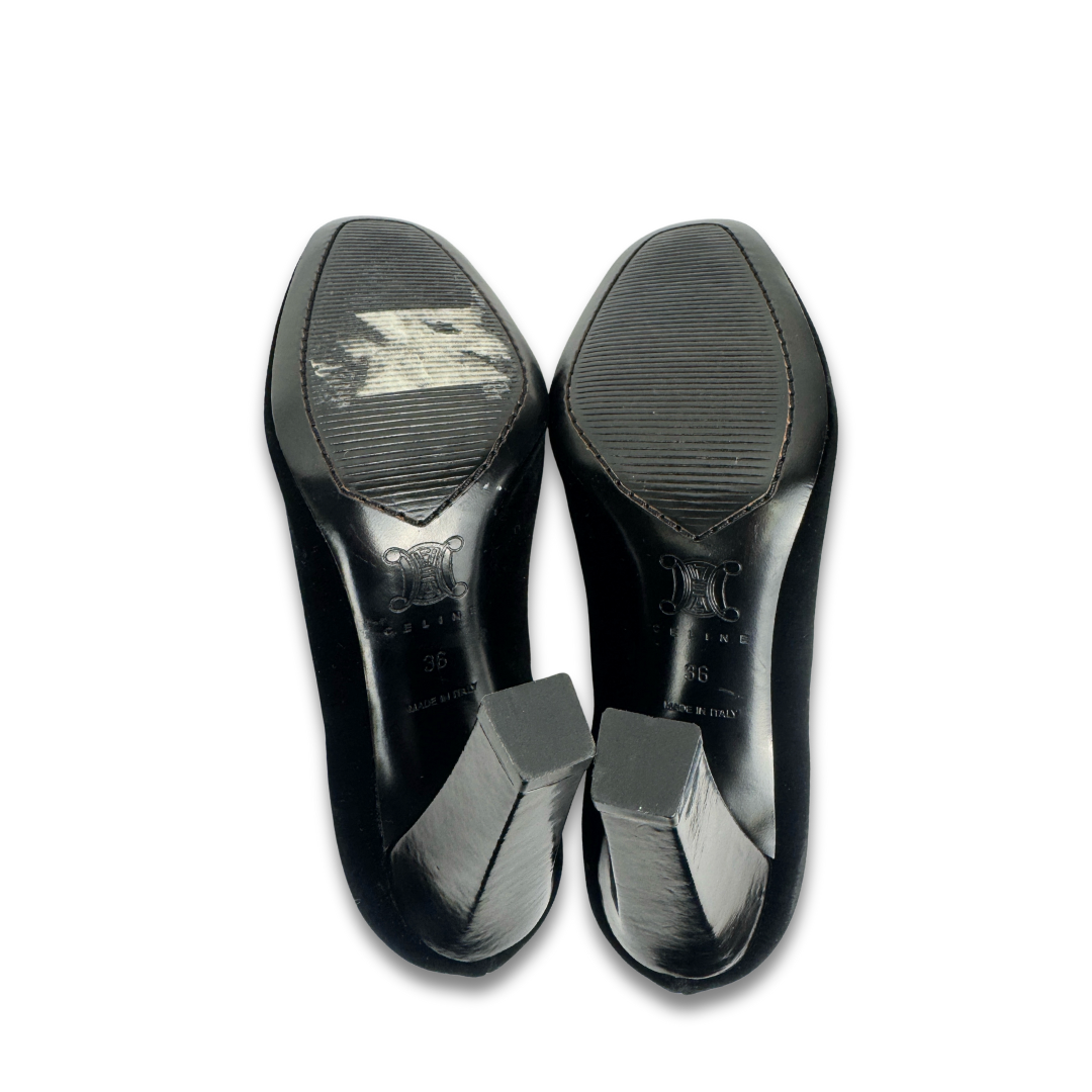 Celine Velvet Loafer Pumps - Size 36