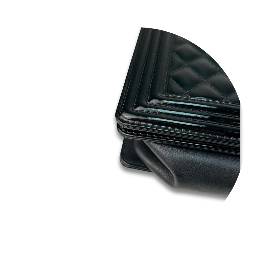 Chanel Large Patent Leather Boy Bag