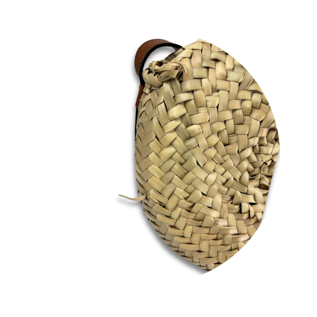 Chloe Marcie Basket Raffia and Leather Small Crossbody