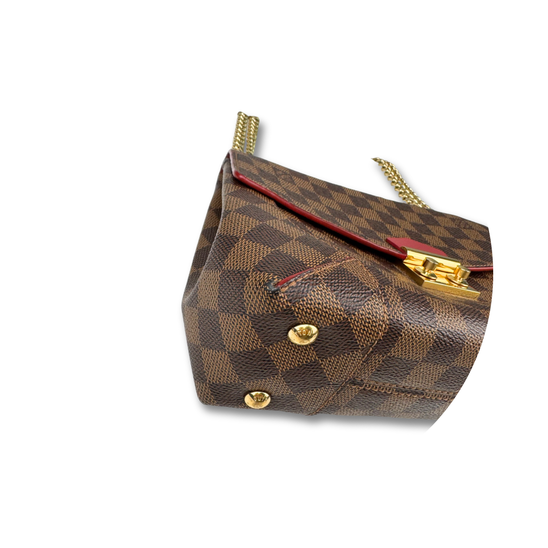 Louis Vuitton Damier Ebene Caissa Chain Clutch