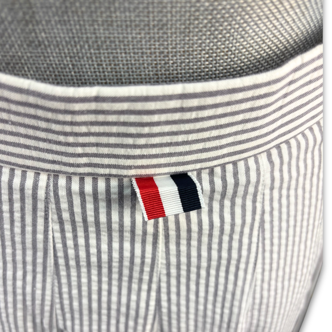 Thom Browne Seersucker Pleated Skirt-Size 38
