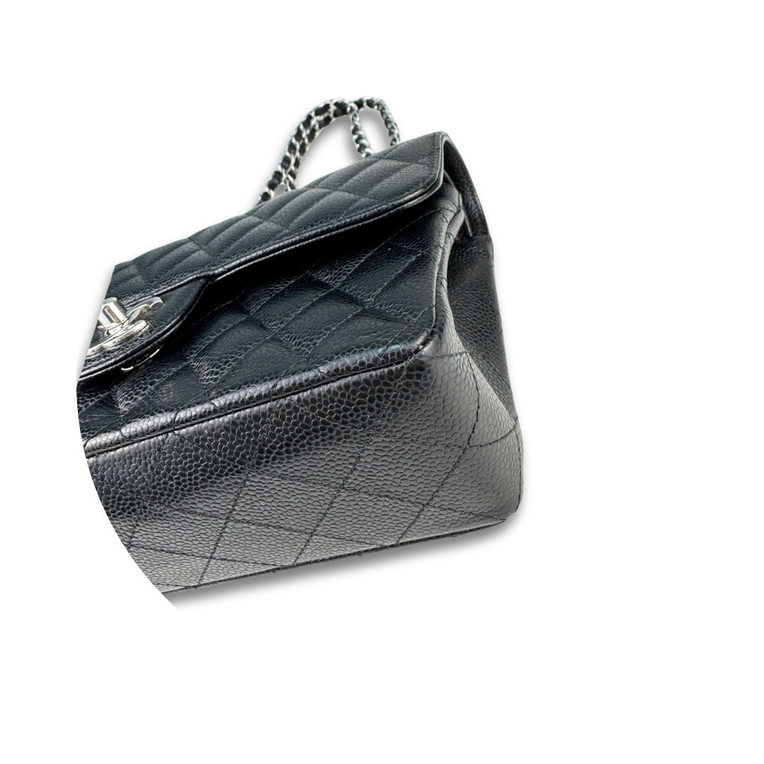 Chanel Black Caviar Classic Small Double Flap