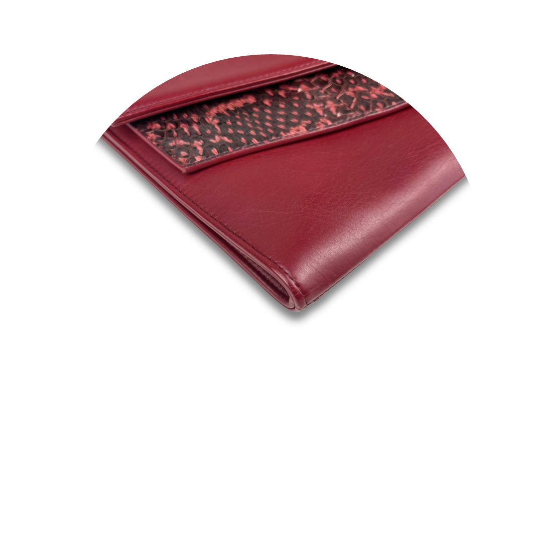 Chanel Elaphe Double Chevron Envelope Clutch