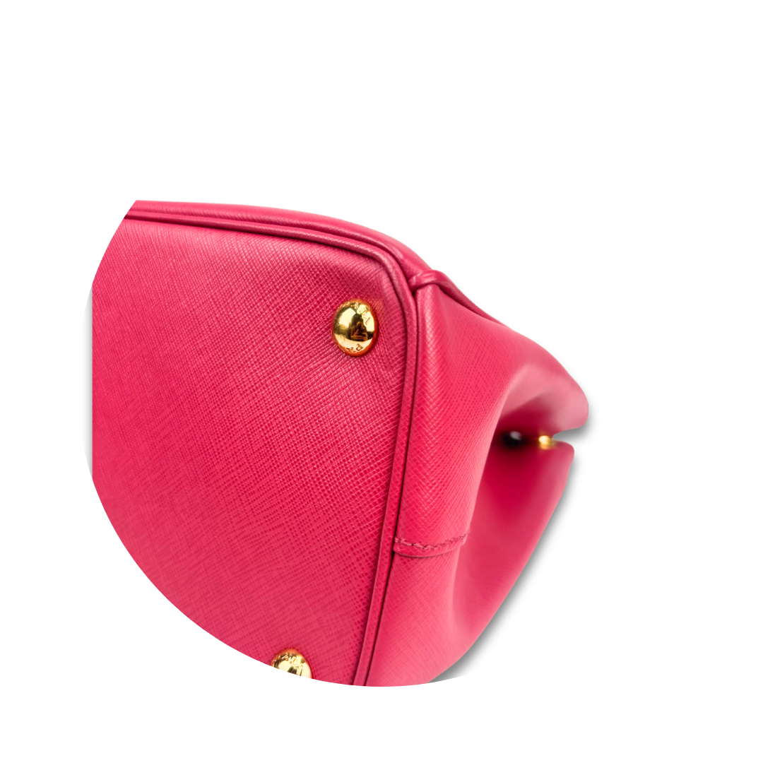 Prada Small Hot Pink Double Zip Galleria
