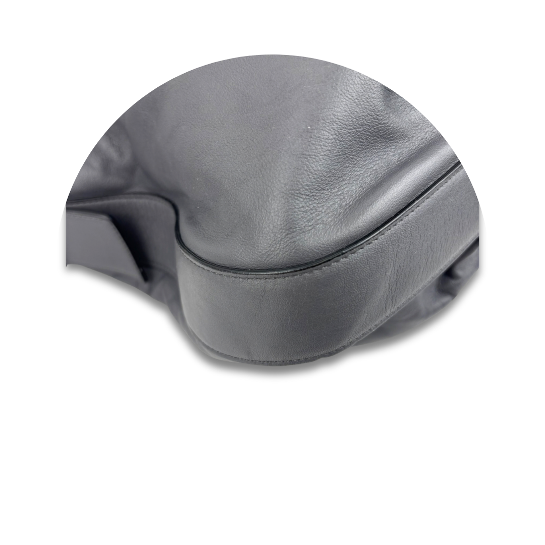 Ferragamo Grey Leather Hobo Bag