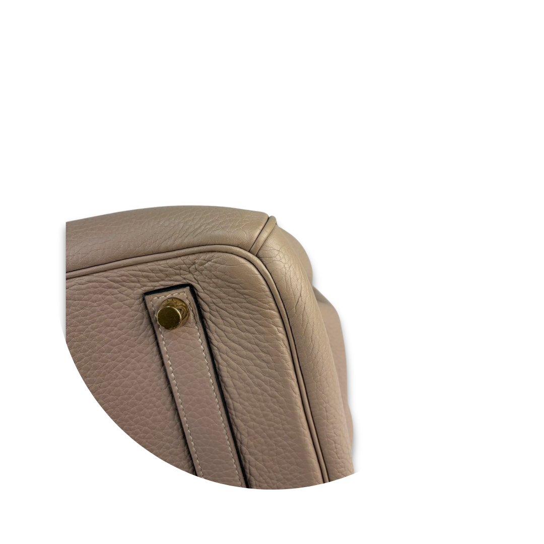 Hermès Clemence Birkin 35 Gris Tourterelle