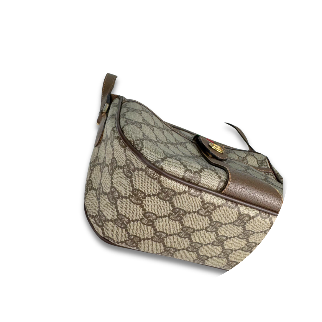Gucci Brown Vintage Halfmoon Crossbody