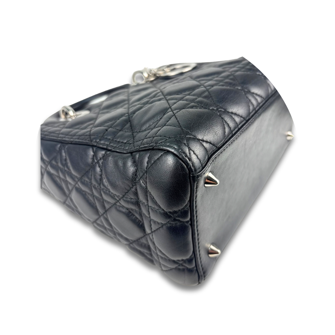 Dior Black Medium Lambskin Lady Dior
