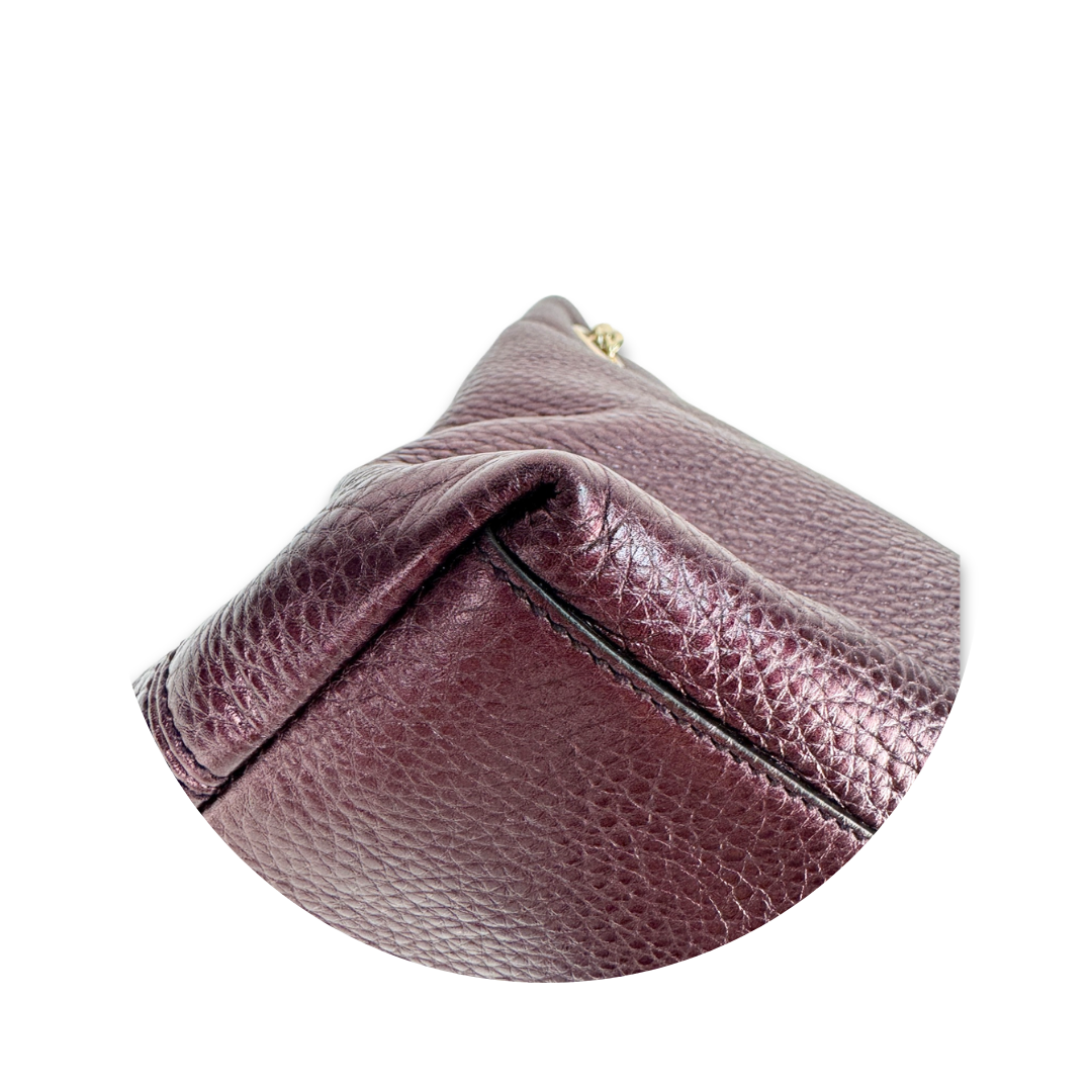 Gucci Metallic Purple Soho Chain Tote