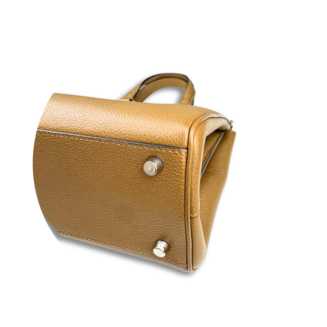 Gucci Small Brown Calfskin Zumi Top Handle Bag