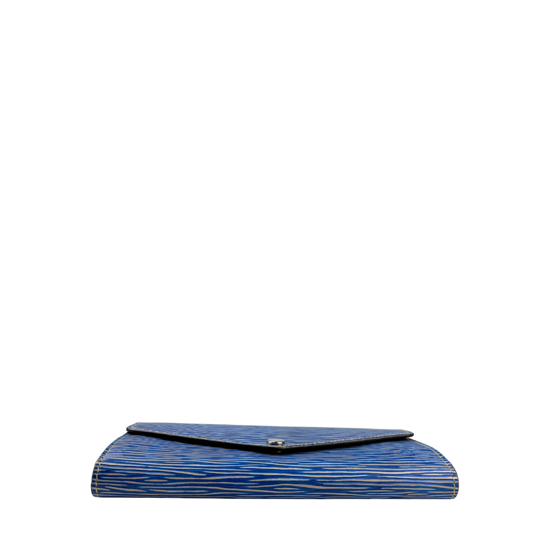 Louis Vuitton Denim Epi Leather Sarah Wallet