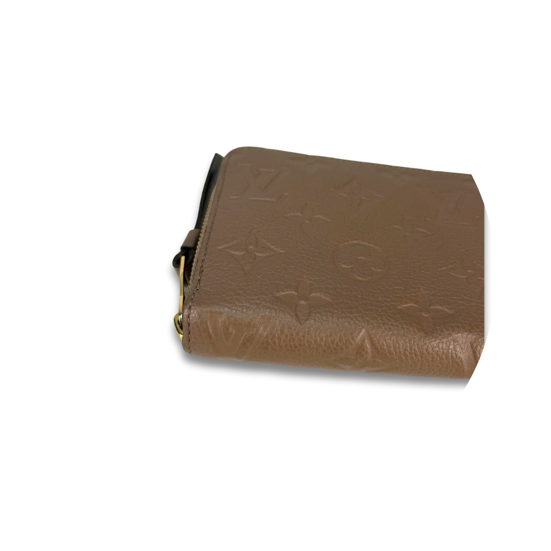 Louis Vuitton Taupe Empreinte Zippy Wallet