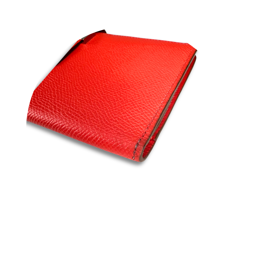 Hermès Epsom Rose Jaipur Bearn Wallet