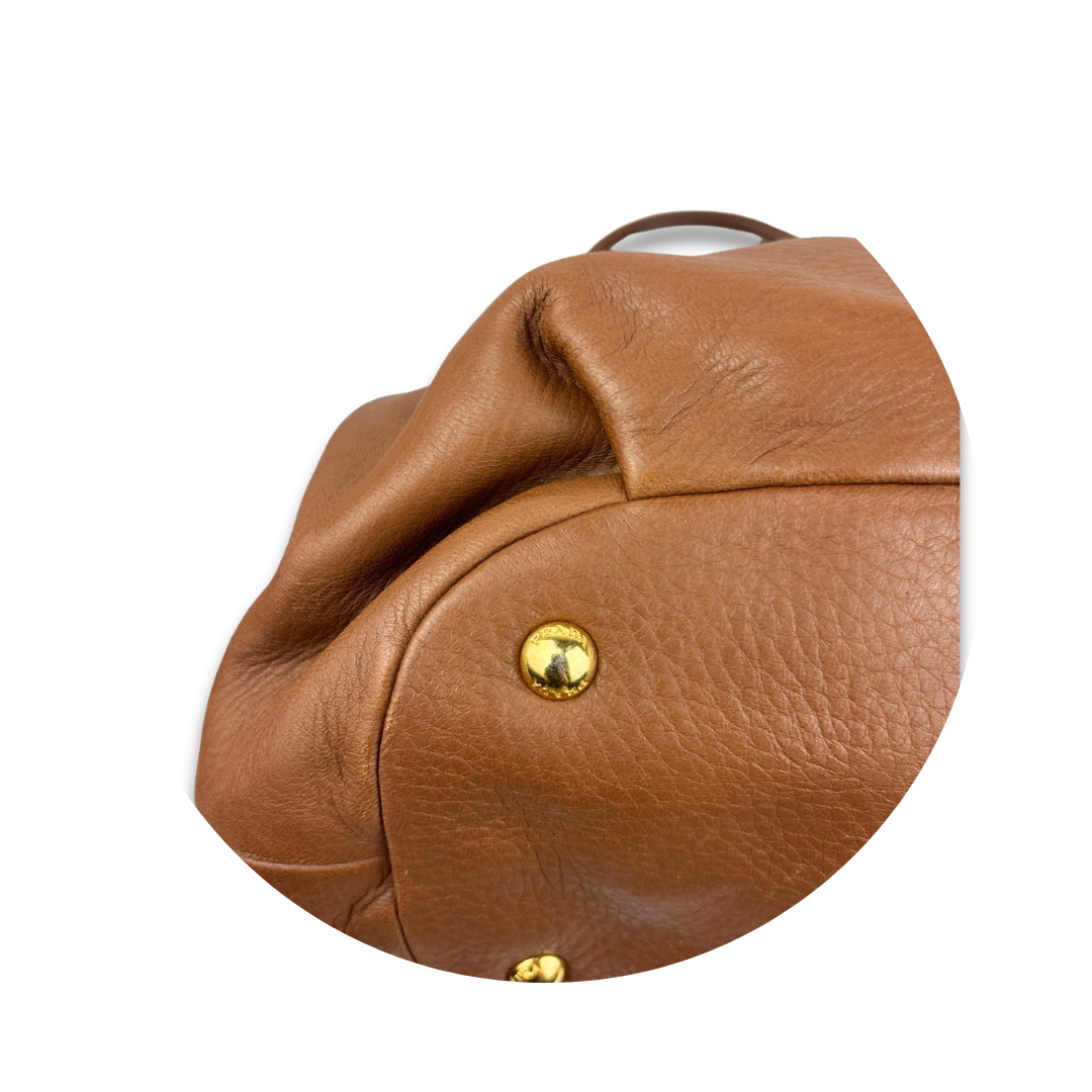Prada Cervo Double Zip Tote