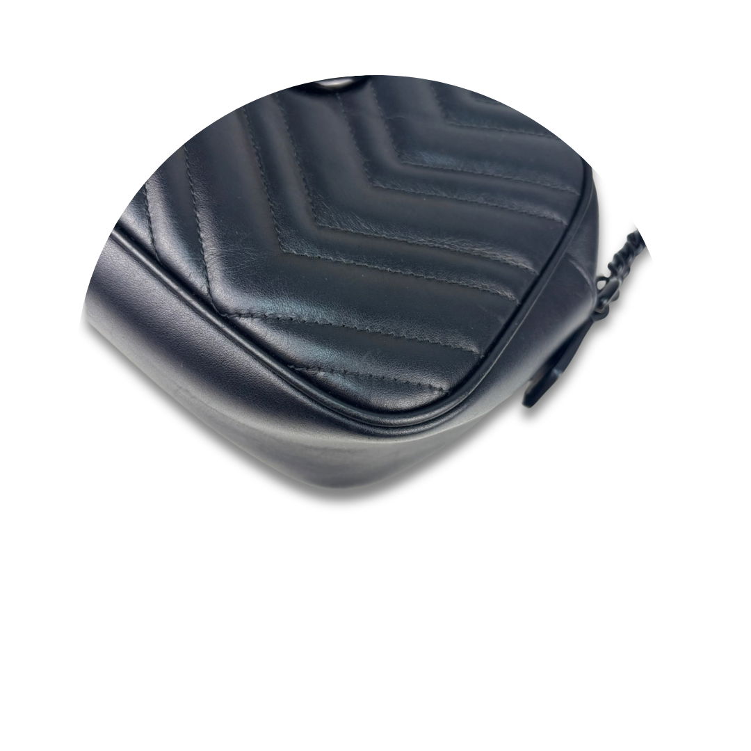 Gucci Black Marmont Small Camera Bag