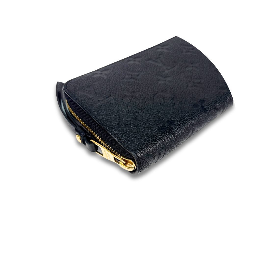 Louis Vuitton Black Empreinte Zippy Wallet