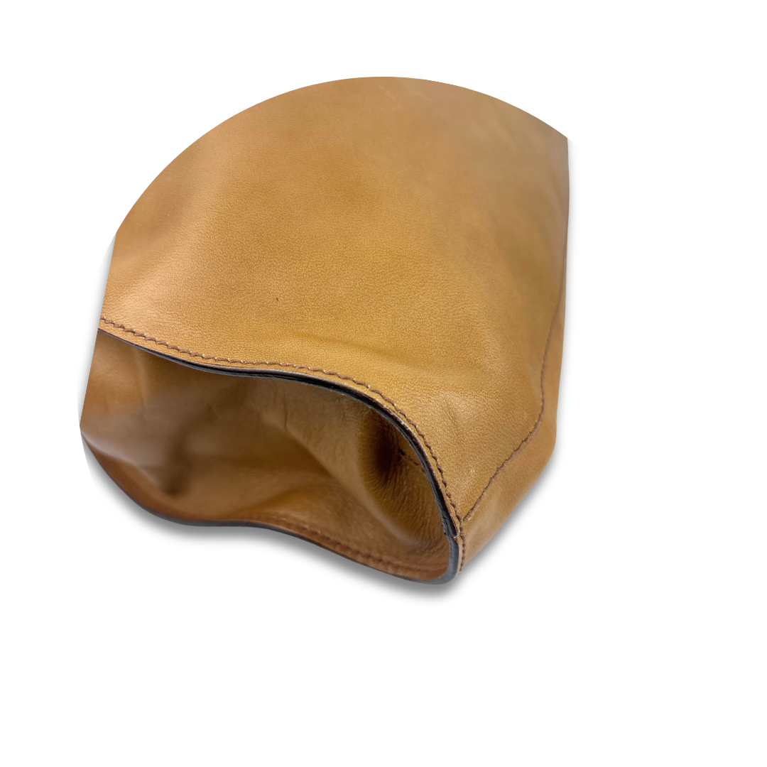 Gucci Brown Ruched Hobo Bag