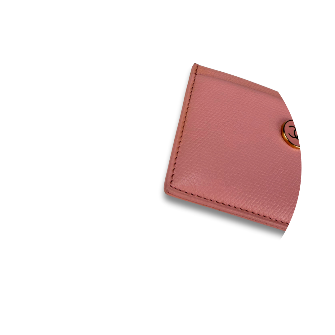 Chanel Pink Caviar Card Case