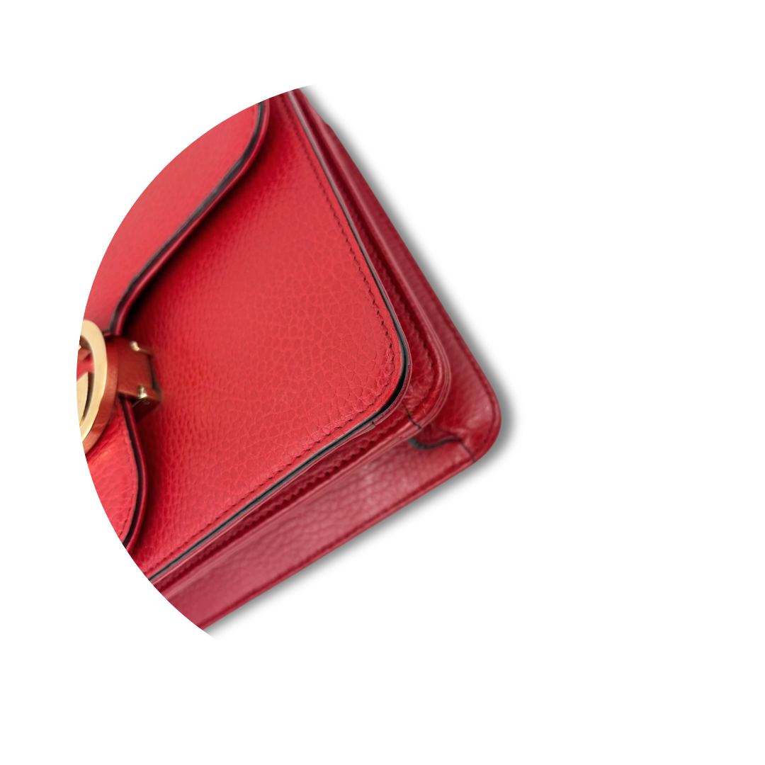 Gucci Red Interlocking GG Shoulder Bag