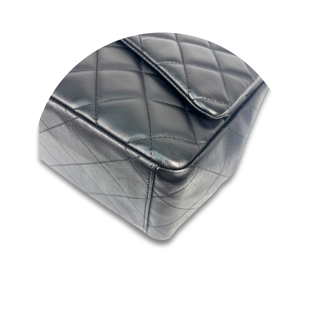 Chanel Black Lambskin Maxi Single Flap