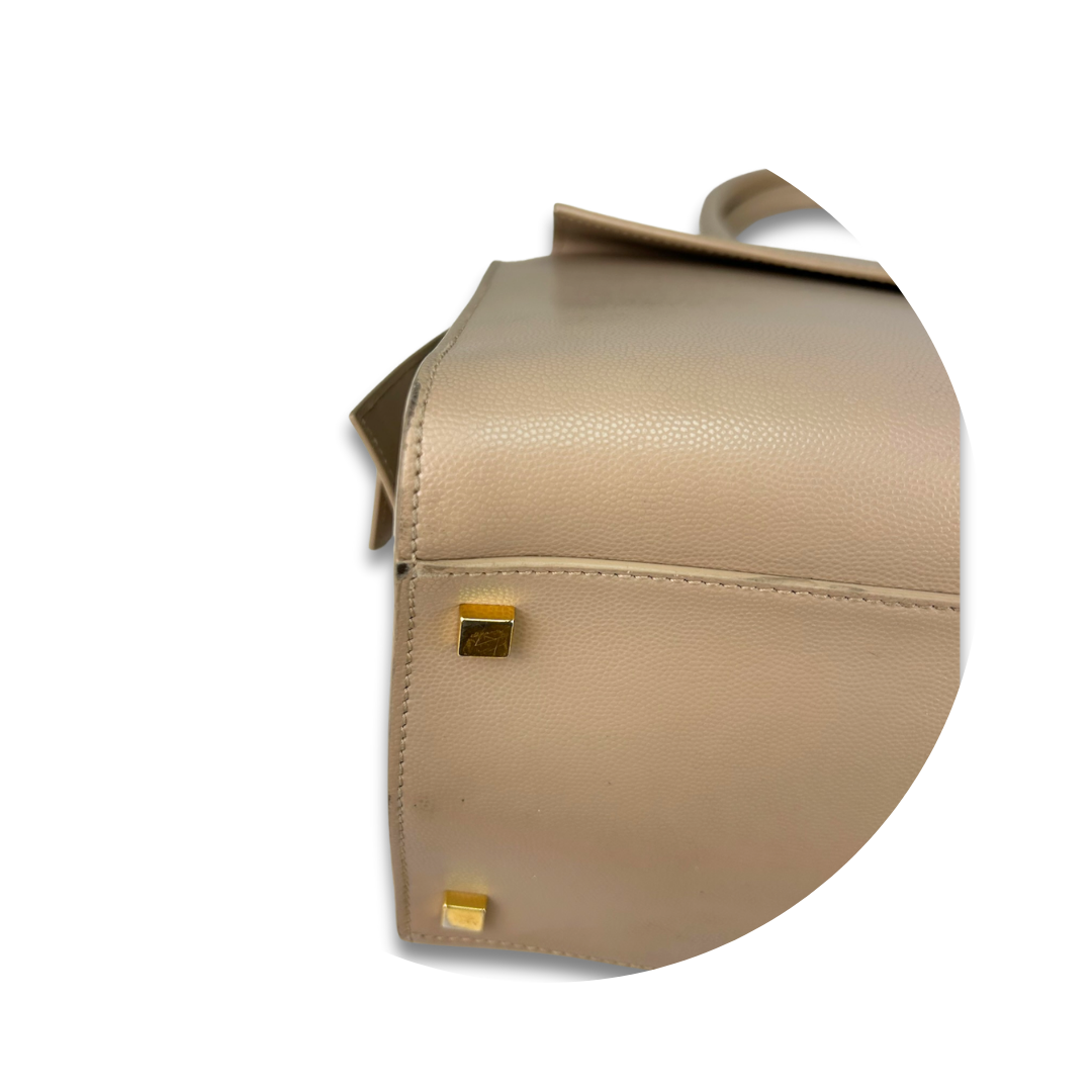 YSL Beige Medium Uptown Tote