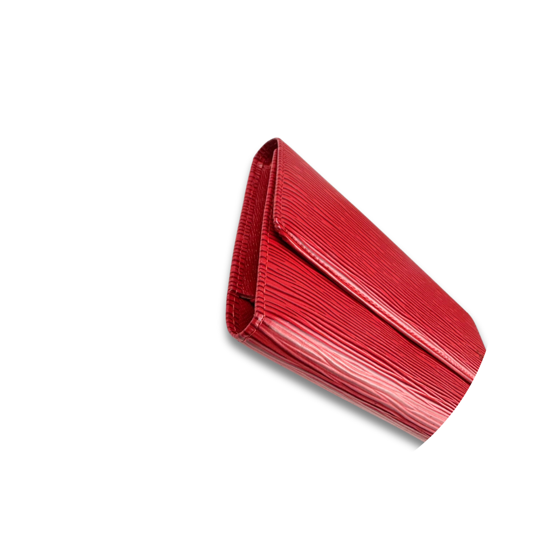 Louis Vuitton Red Epi Leather Long Wallet