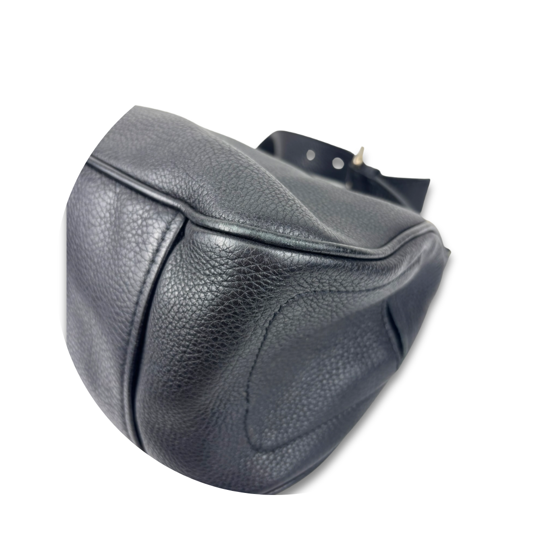 Prada Black Vitello Daino Shoulder Bag