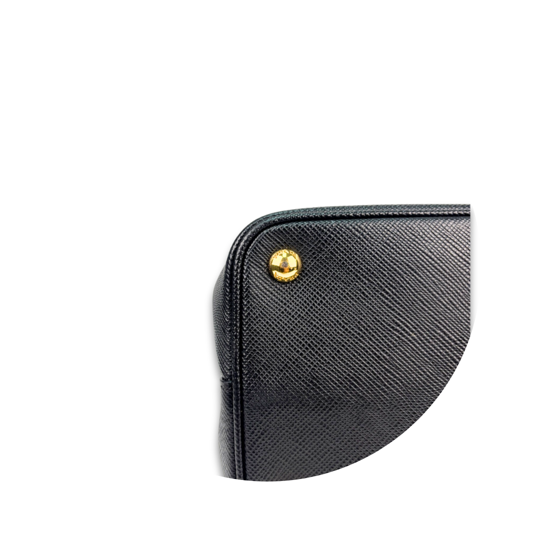 Prada Black Saffiano Double Tote