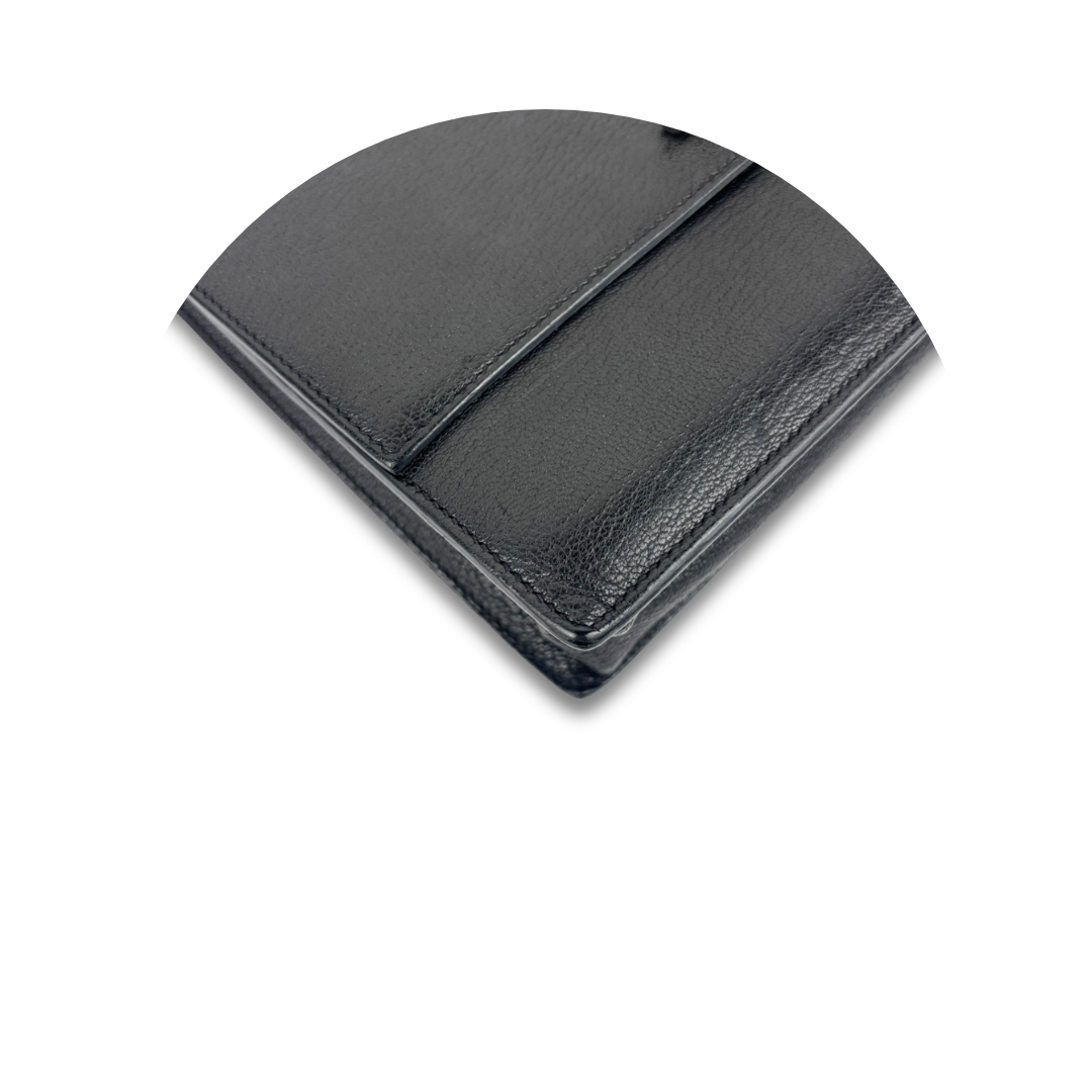 Hermès Chevre Mysore Verrou Clutch Black