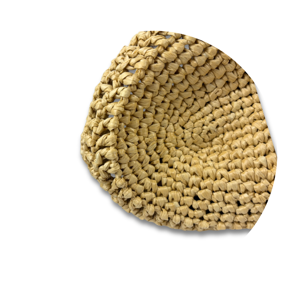 Prada Crochet Raffia Hobo Tote
