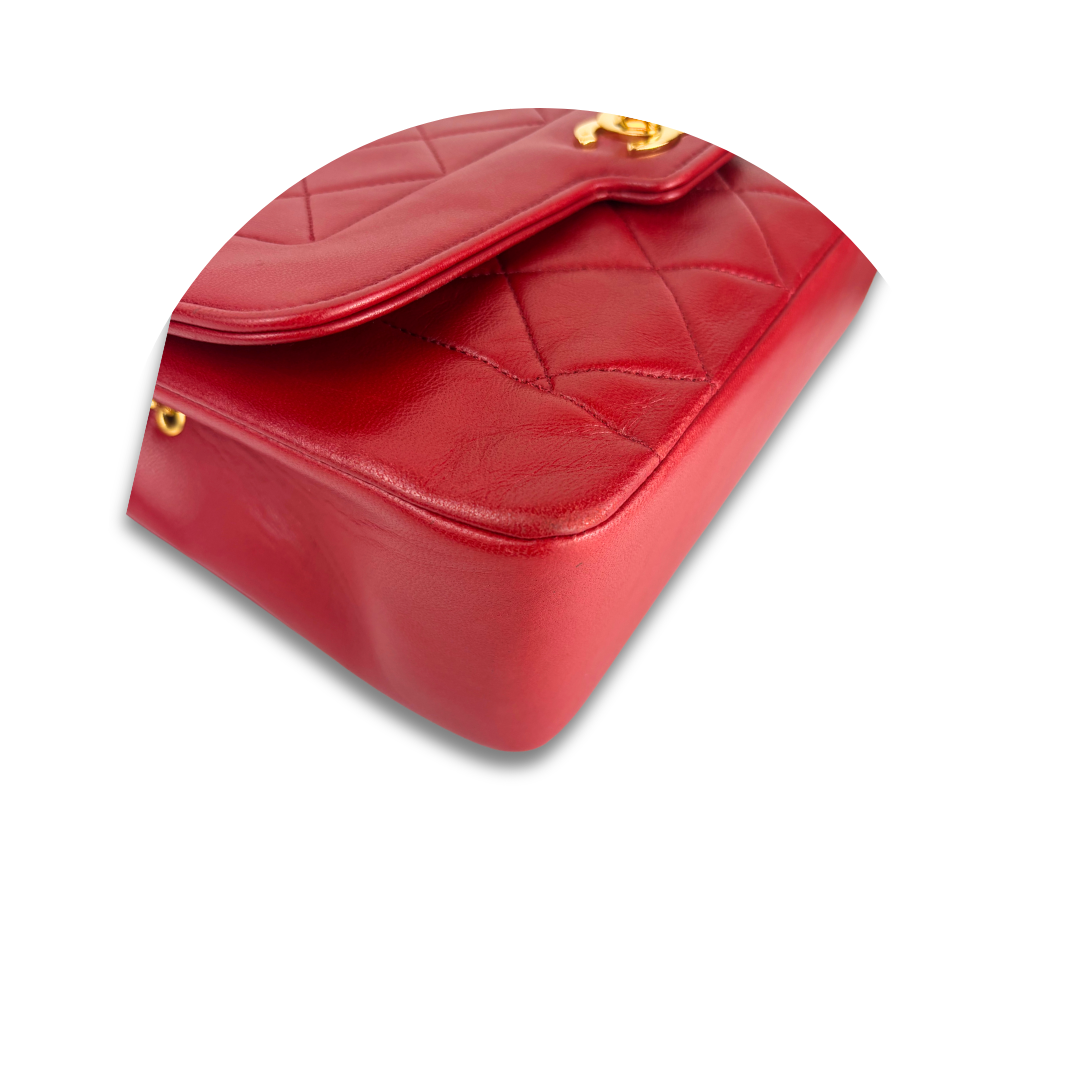 Chanel Red Mademoiselle Single Flap
