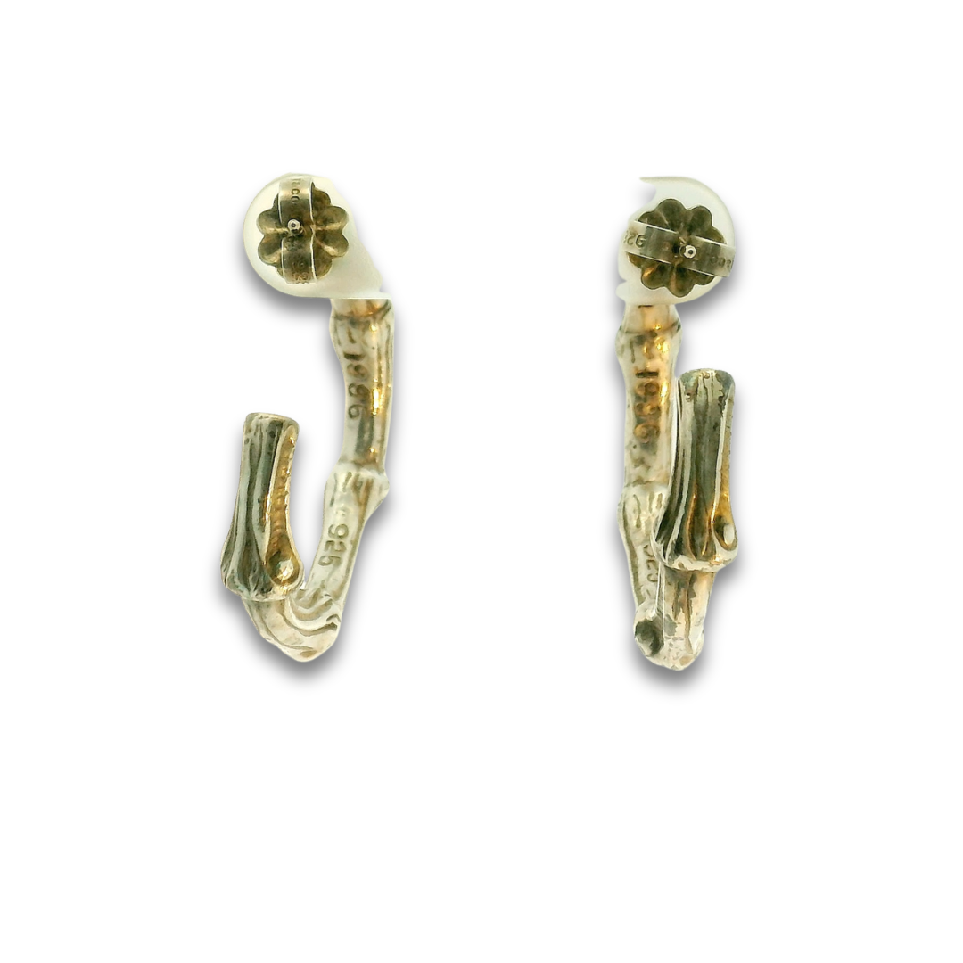Tiffany & Co. Sterling Silver Bamboo Hoops