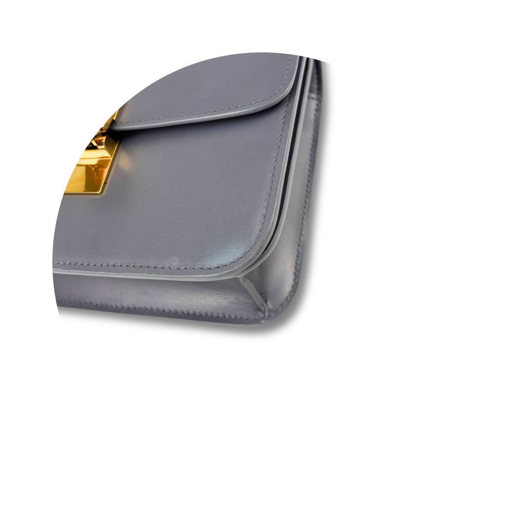 Celine Dark Grey Small Box Bag