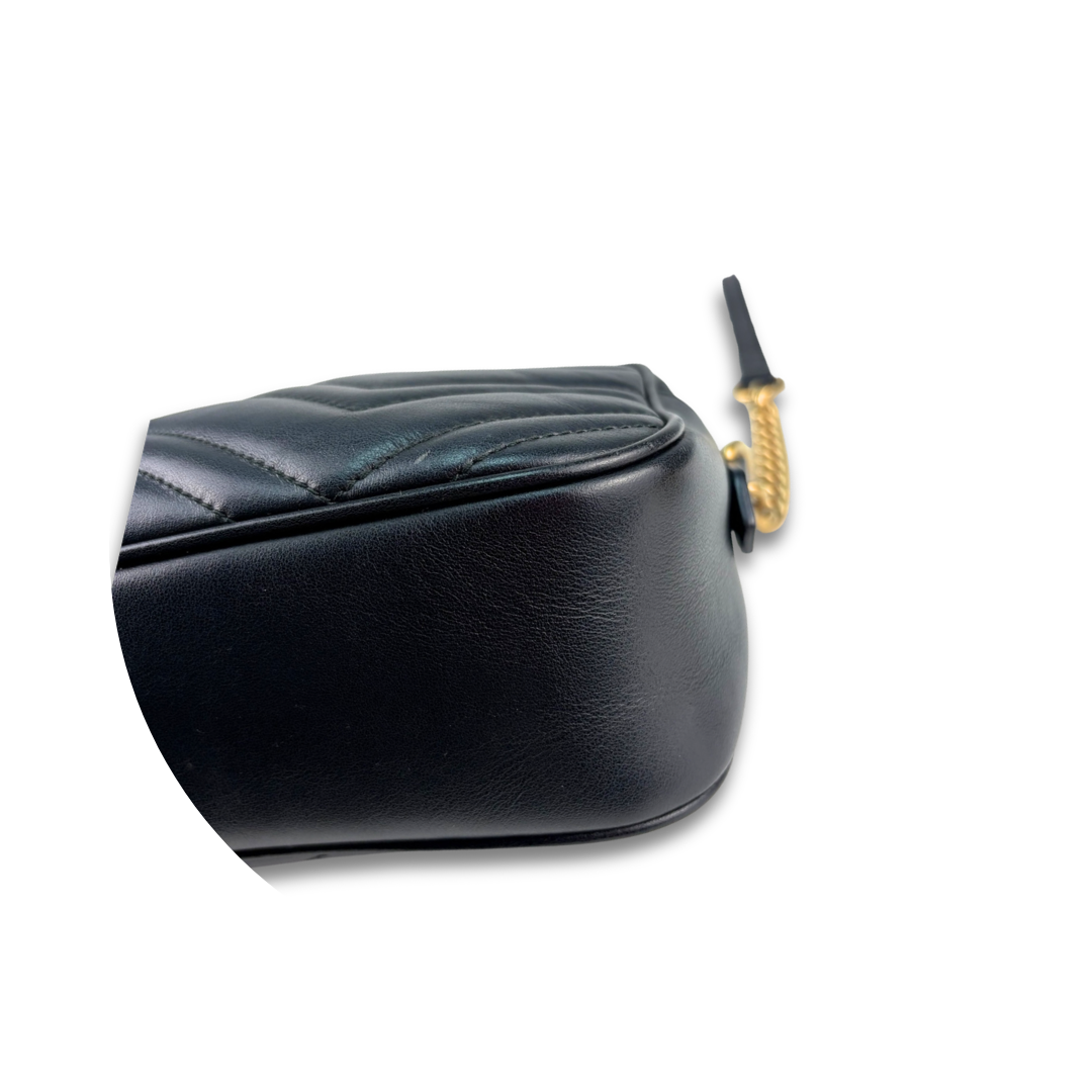 Gucci Black Marmont Small Camera Bag
