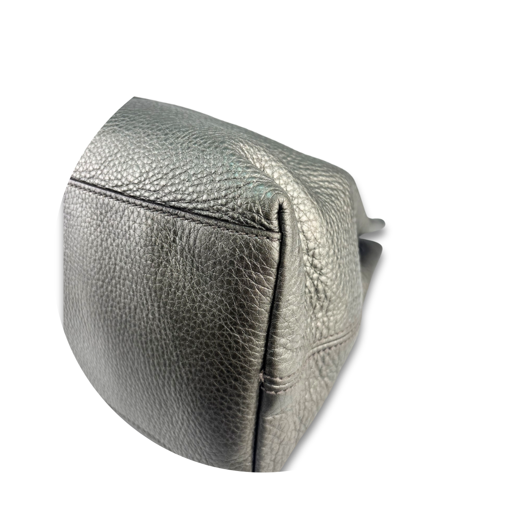 Gucci Metallic Pewter Soho Chain Tote