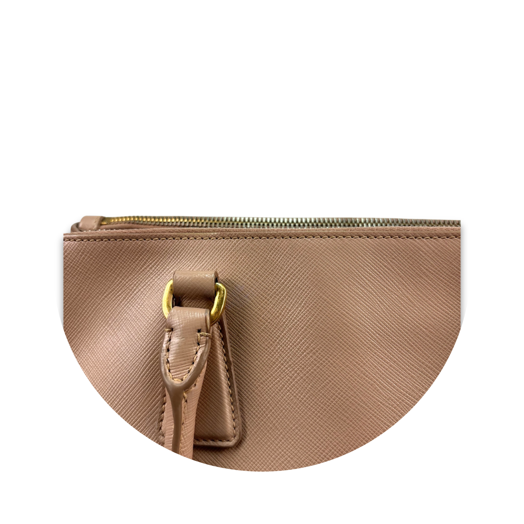 Prada Small Pale Pink Double Zip Galleria