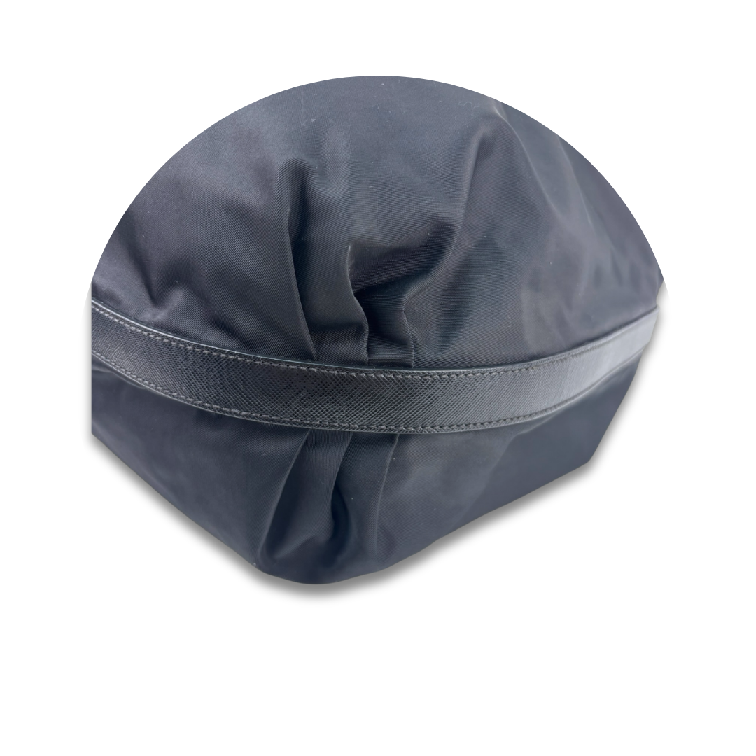 Prada Black Nylon Hobo