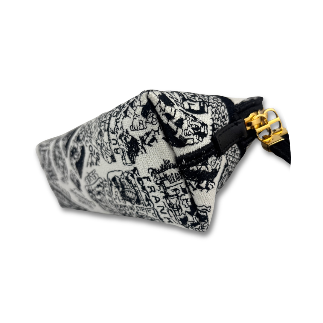Dior Black and White Jacquard Pouch