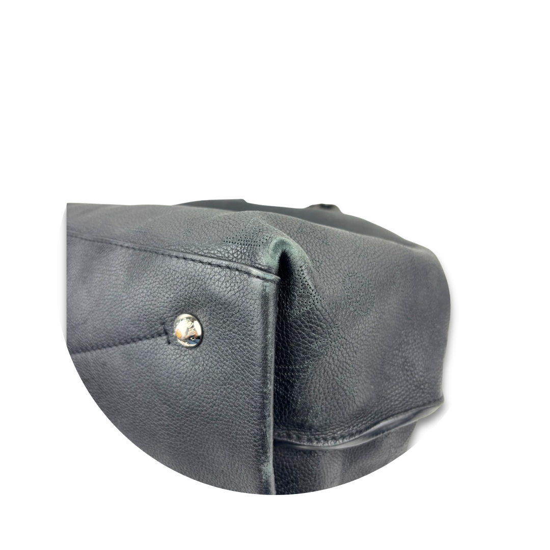 Louis Vuitton Black Mahina Carmel Hobo