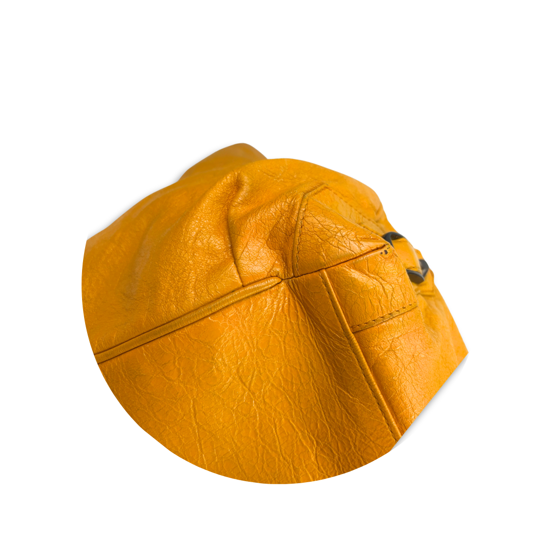 Balenciaga Orange Motorcross Sunday Tote