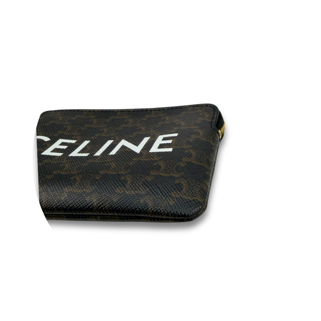 Celine Triomphe Canvas Key Pouch