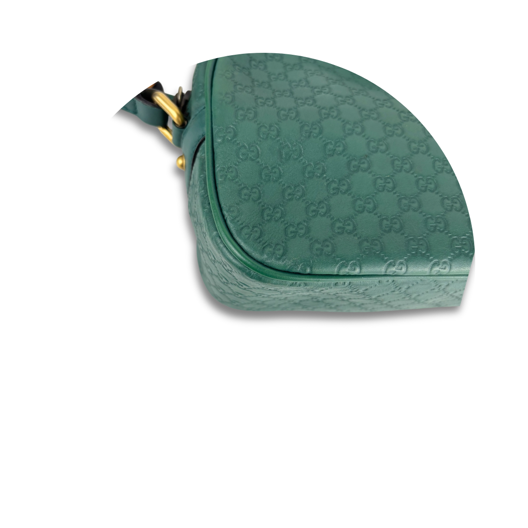 Gucci Green Microguccissima Sunshine Disco Bag
