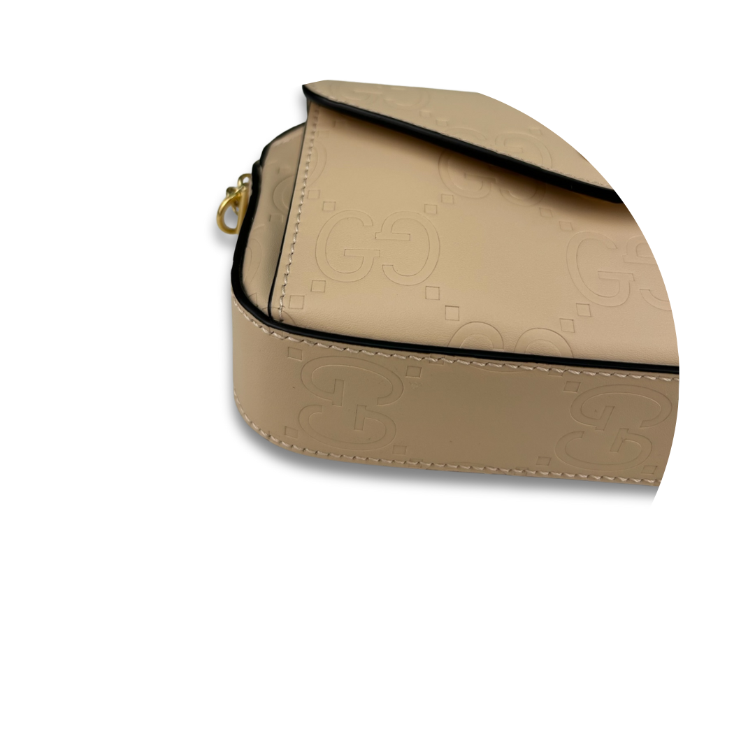 Gucci Super Mini Debossed Chain Shoulder Bag