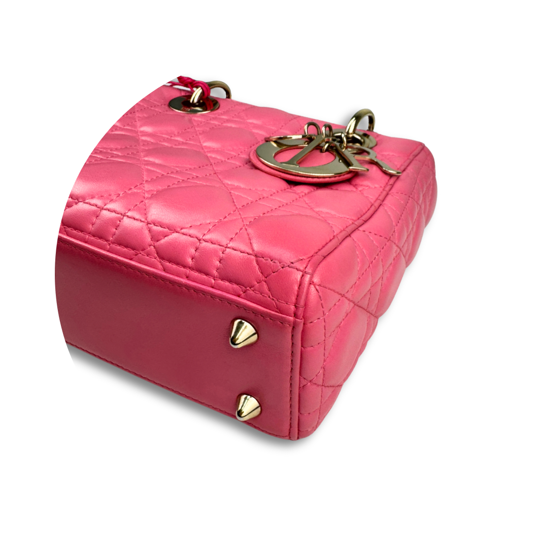 Dior Pink Star Strap Small Lady Dior