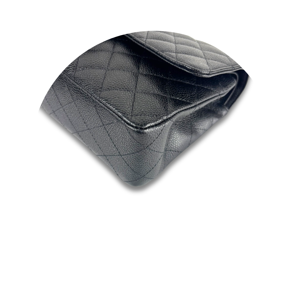 Chanel Black Caviar Medium Double Flap