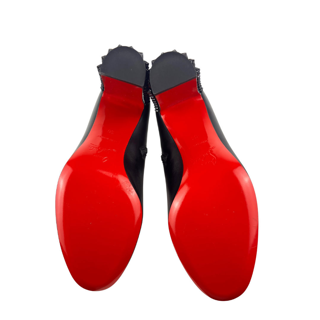 Louboutin Suzi Folk 85 Boots Size 36 Lola Saratoga