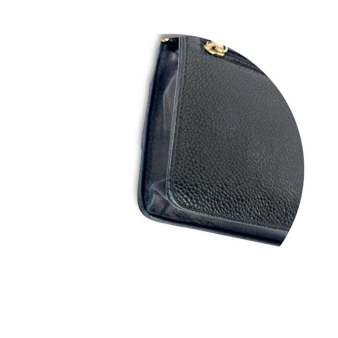 Chanel Caviar Black Classic Wallet on Chain