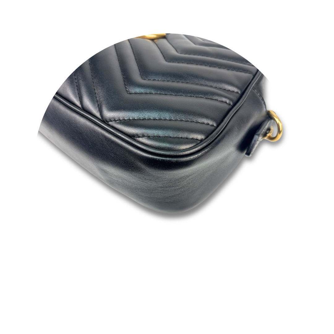 Gucci Black Marmont Camera Bag