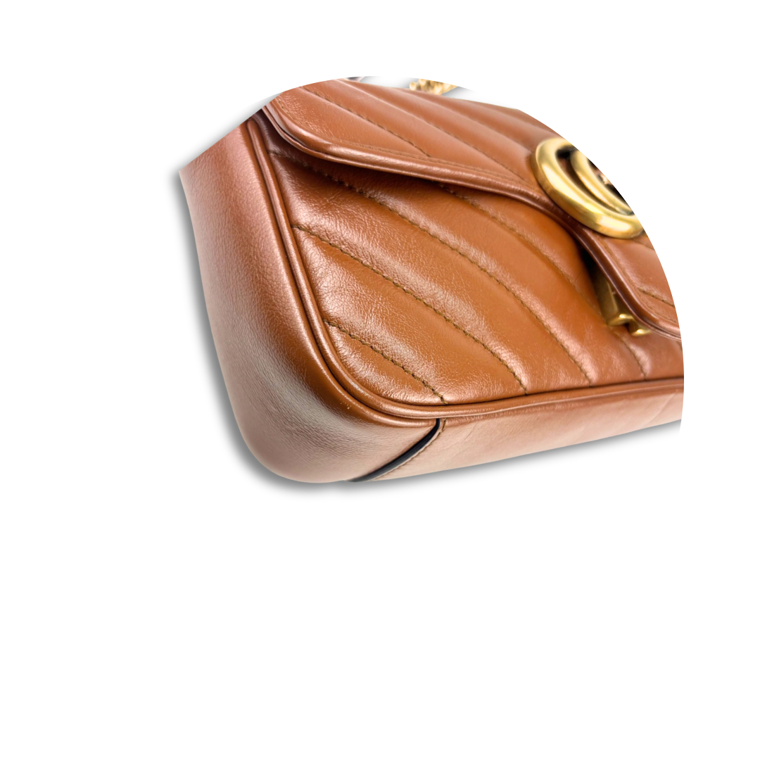 Gucci Brown Marmont Small Shoulder Bag