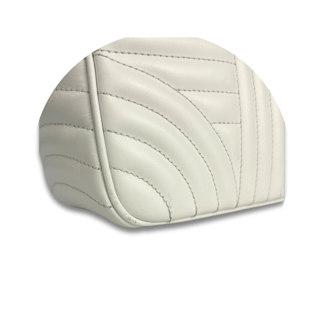 Prada White Diagramme Camera Bag